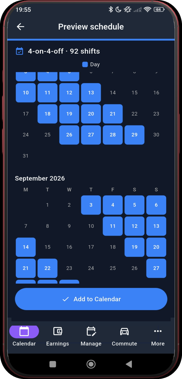 Screen 11: Continue into September