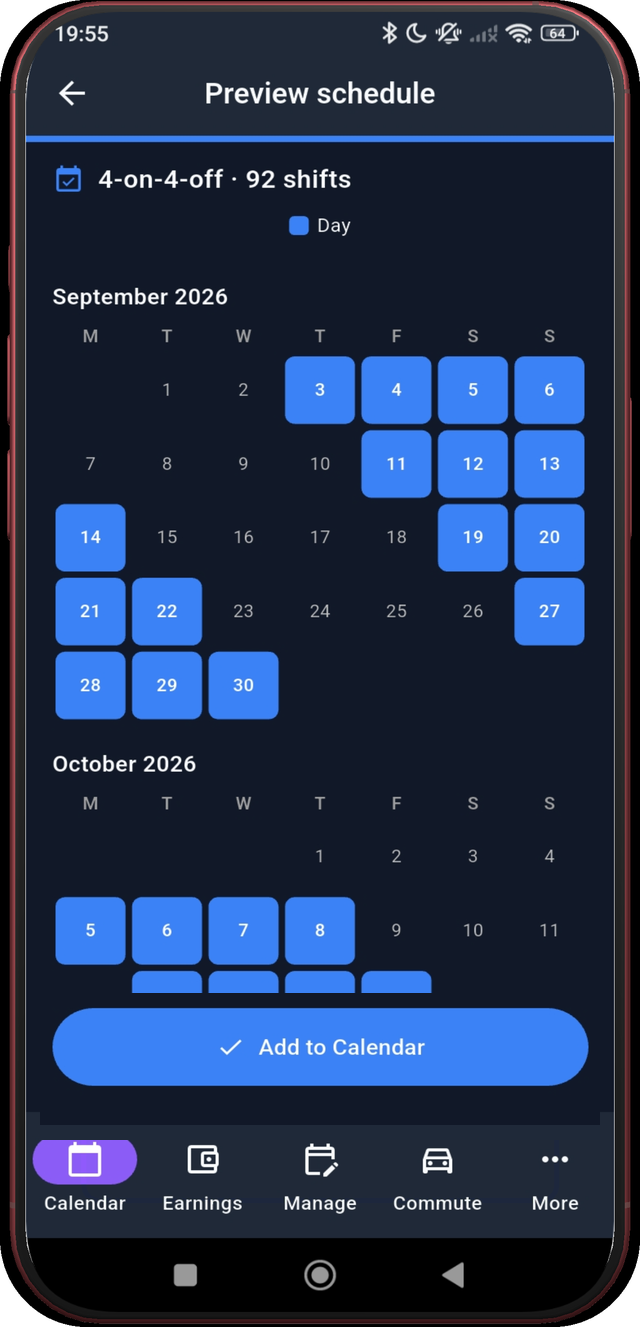 Screen 12: Review September and October