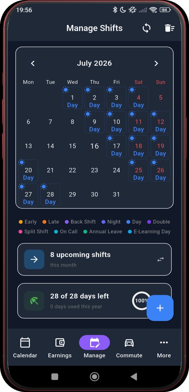 Screen 15: Check July