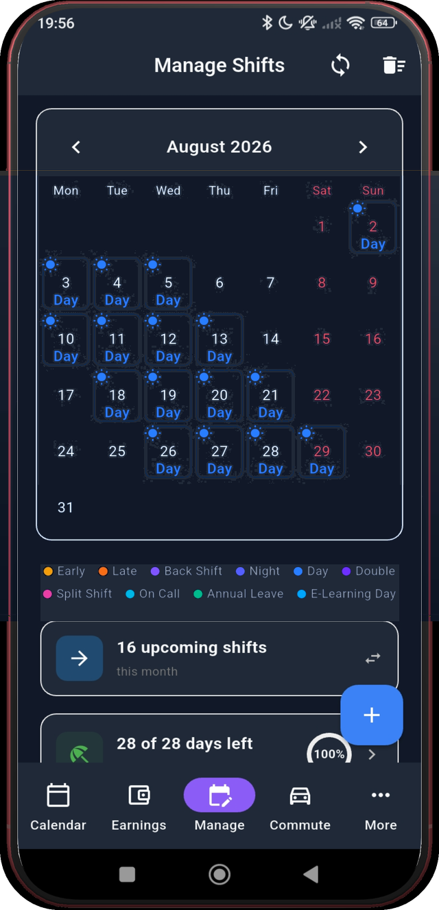 Screen 16: Check August