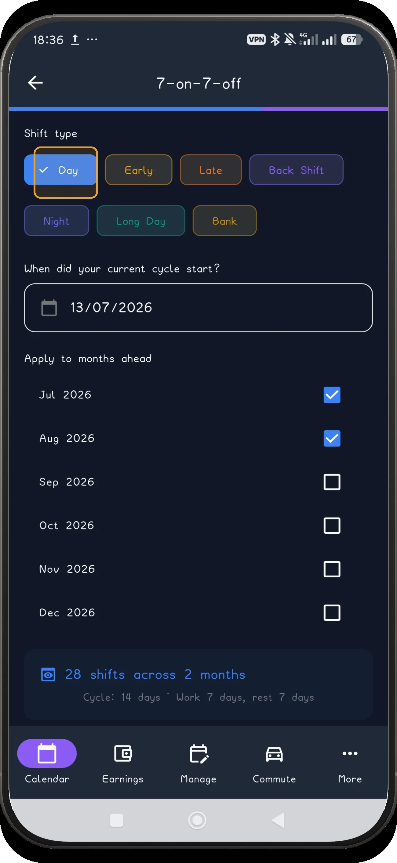 7-on-7-off screen 4