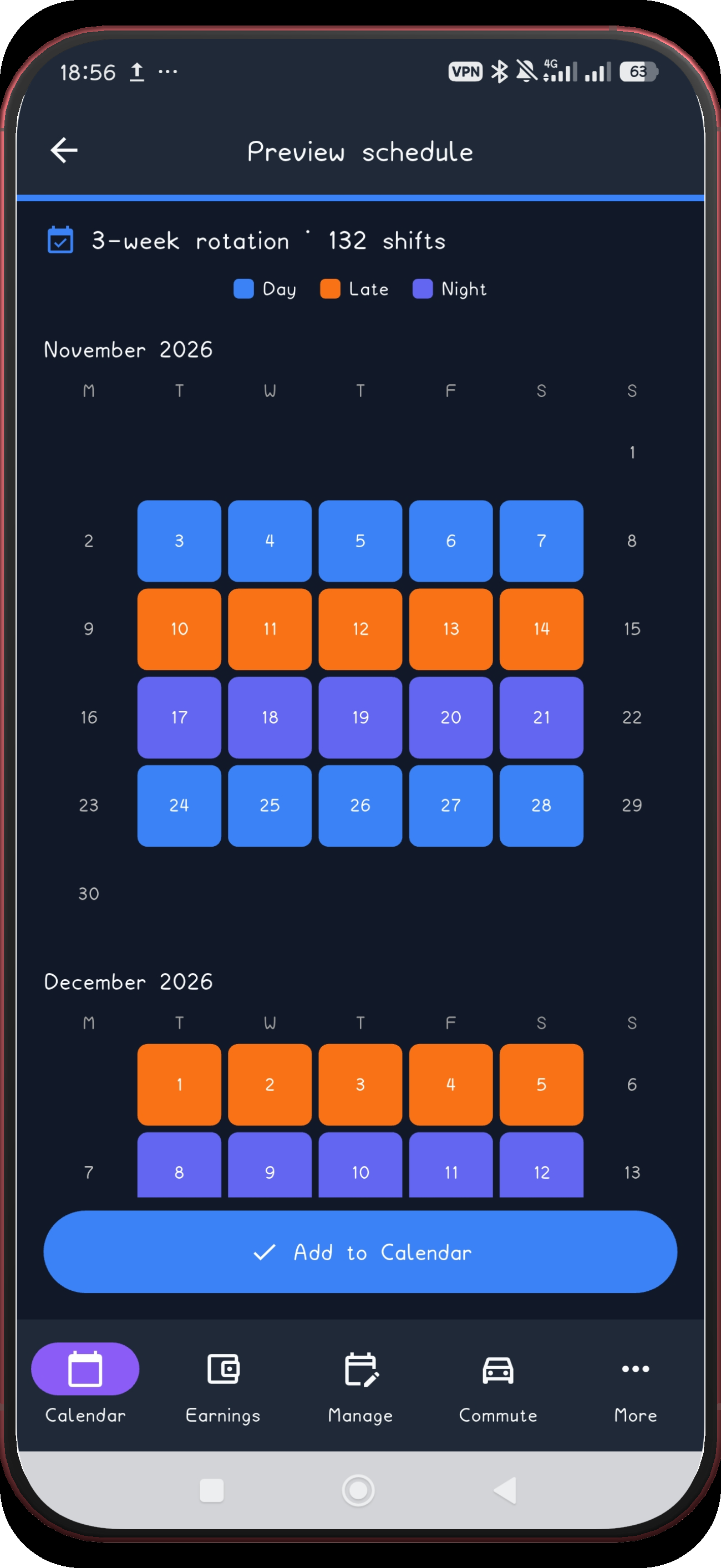 3-week rotation screen 12
