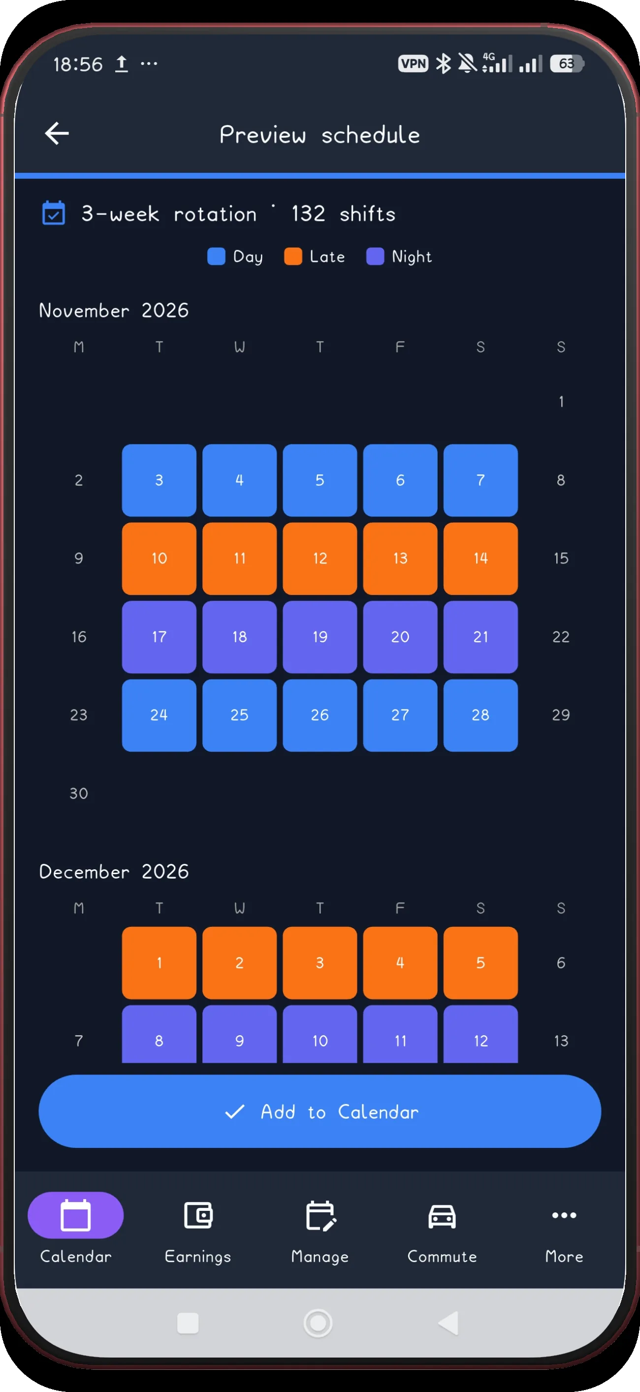 3-week rotation screen 12