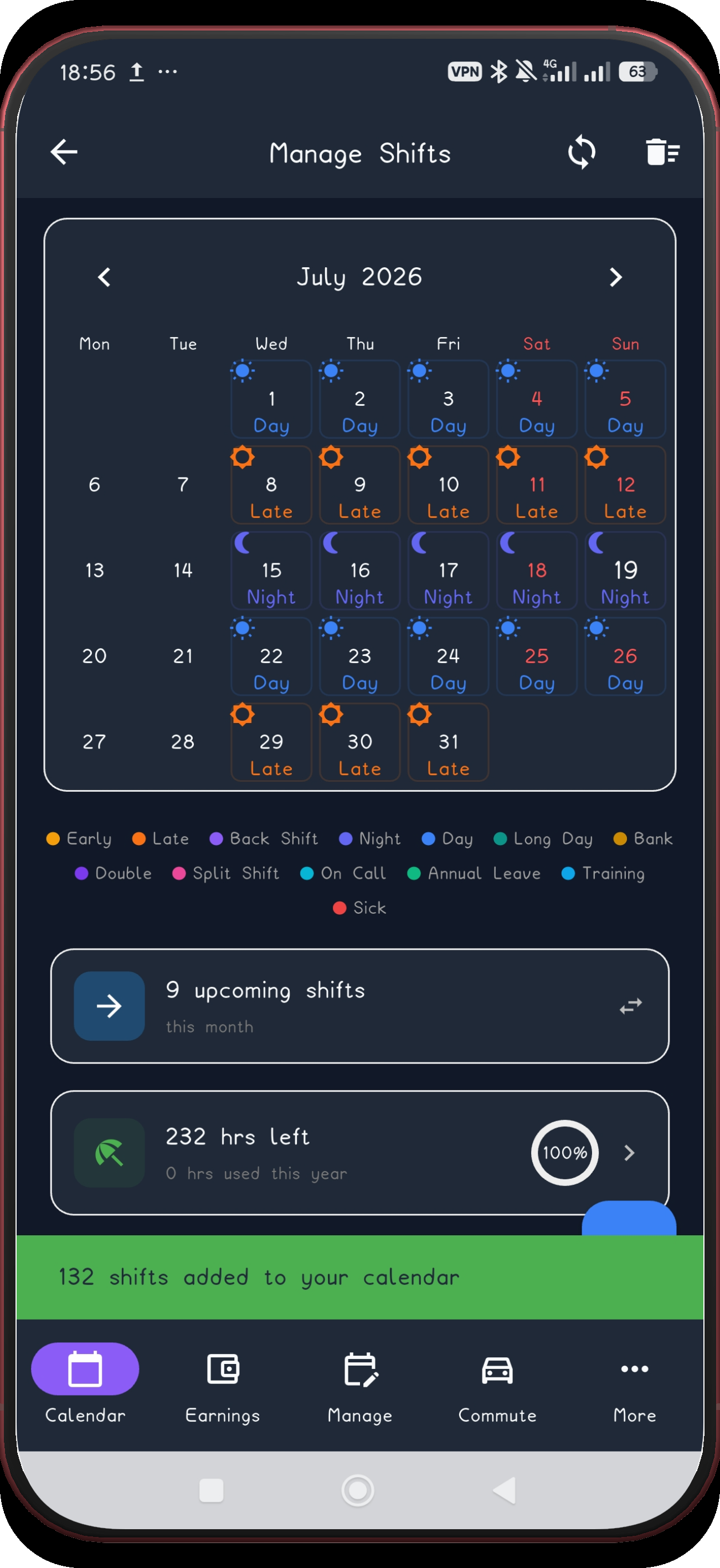 3-week rotation screen 14