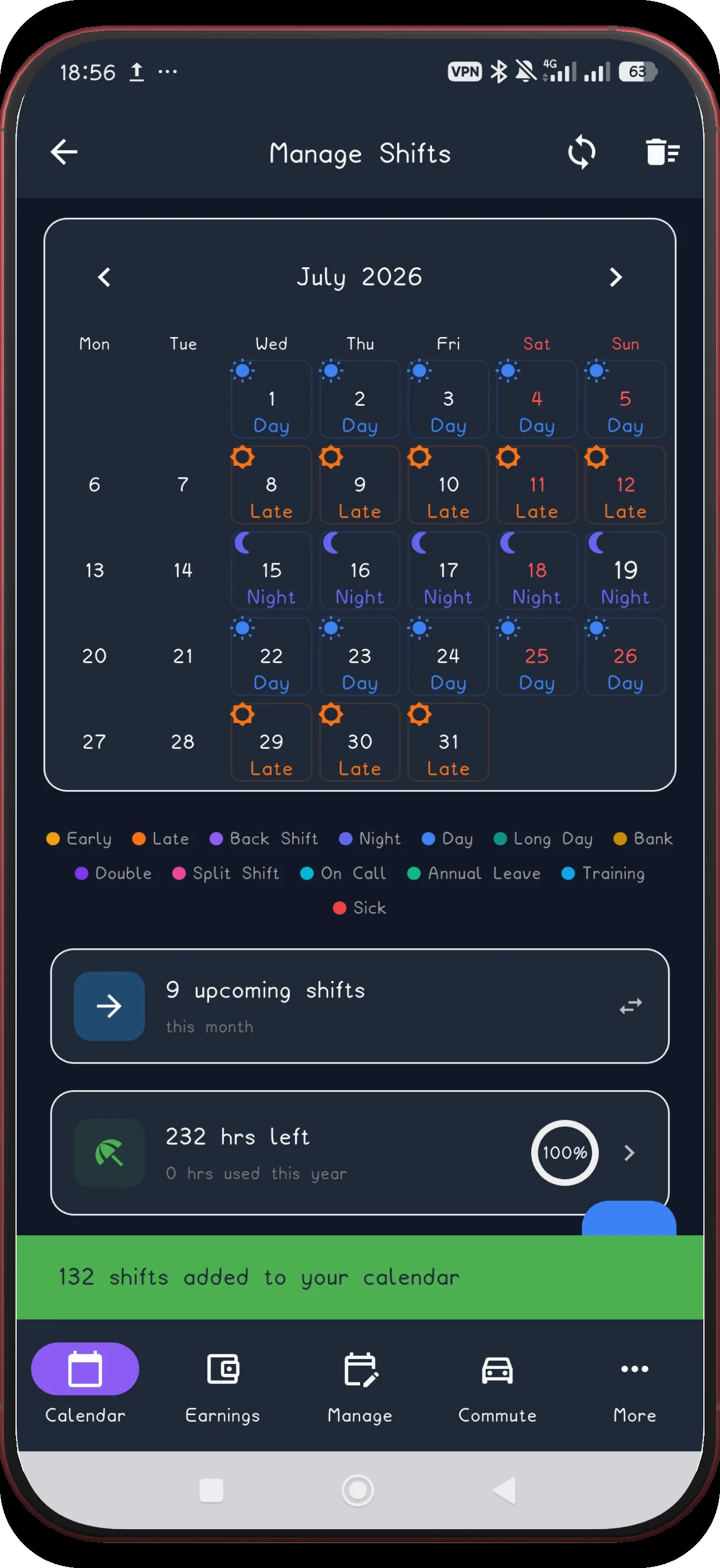 3-week rotation screen 14