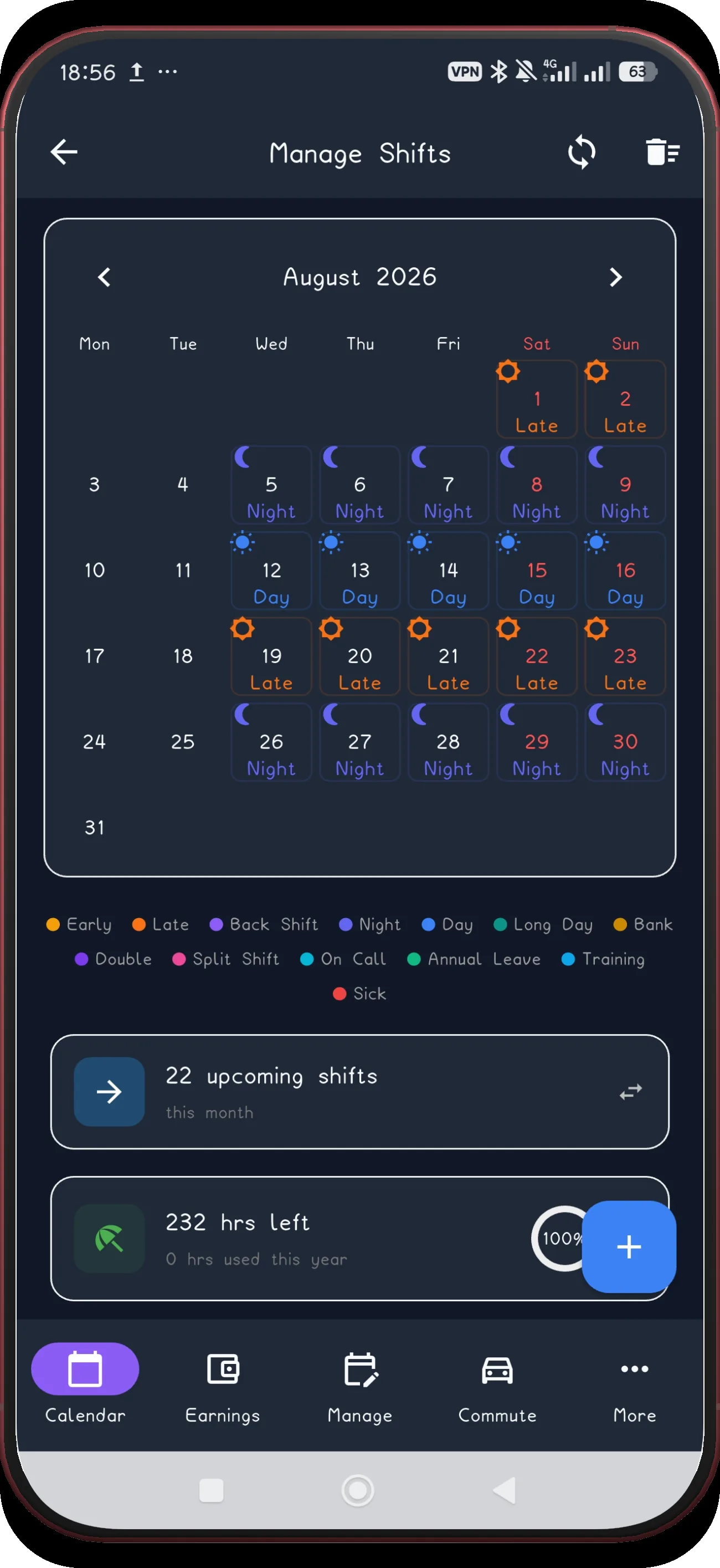 3-week rotation screen 15