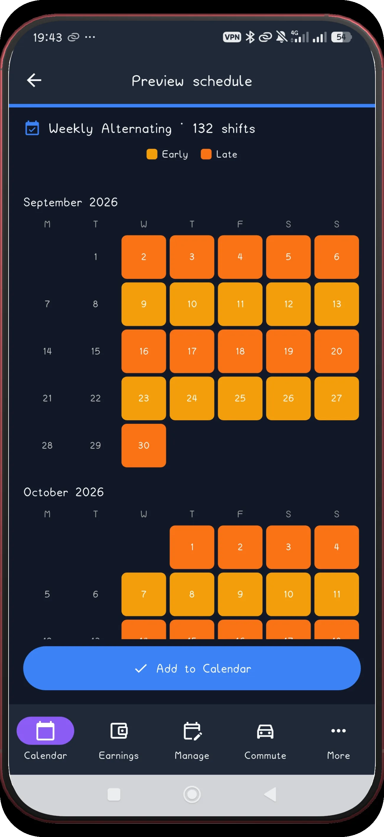 Weekly Alternating screen 11