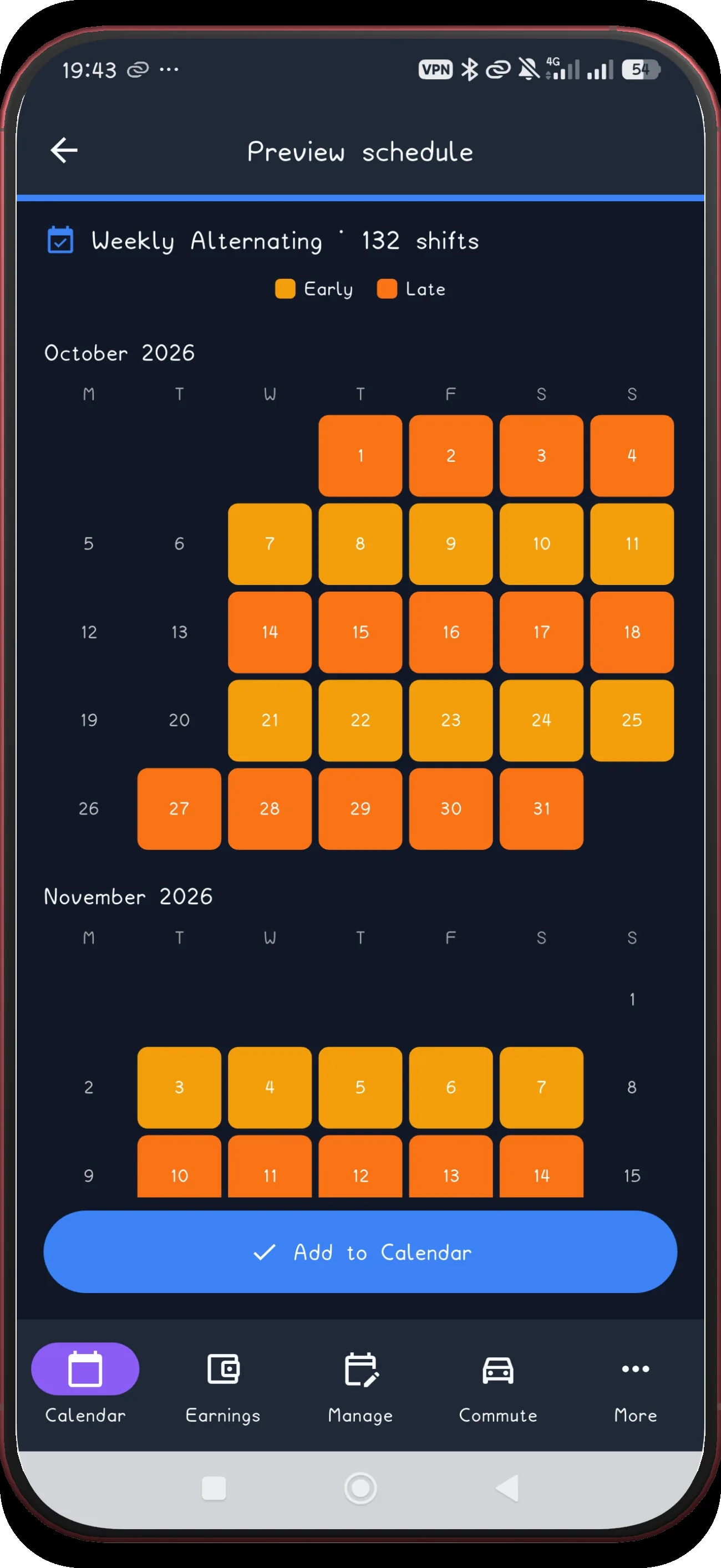 Weekly Alternating screen 12