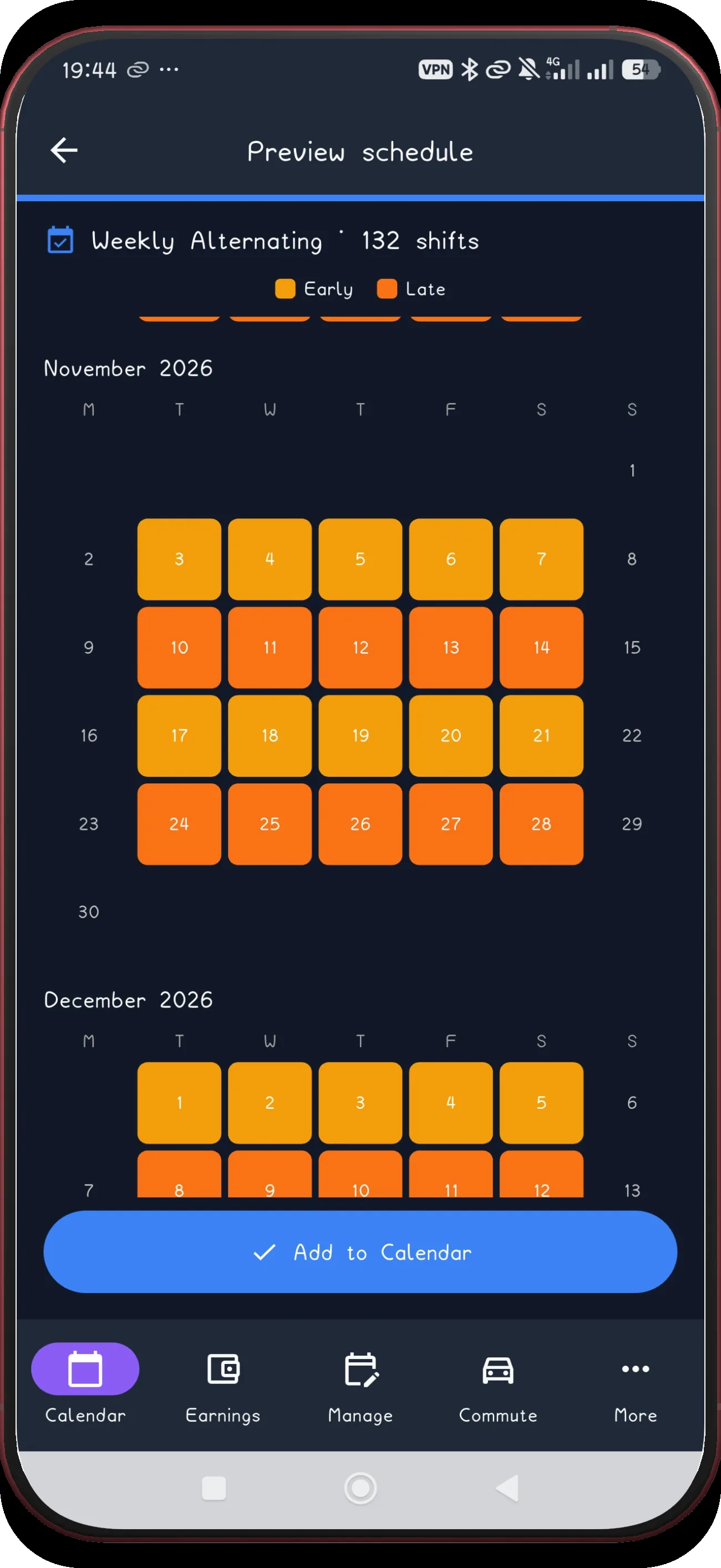 Weekly Alternating screen 13