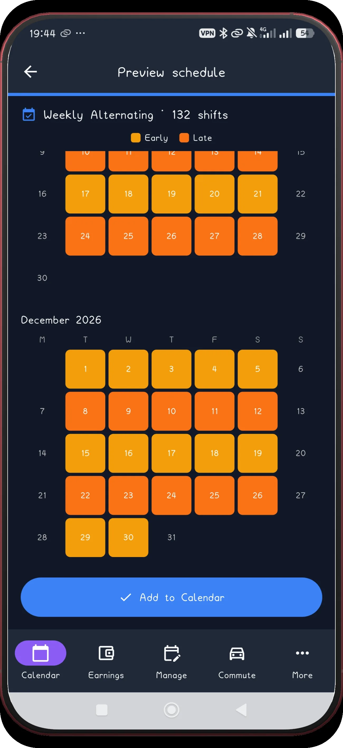 Weekly Alternating screen 14