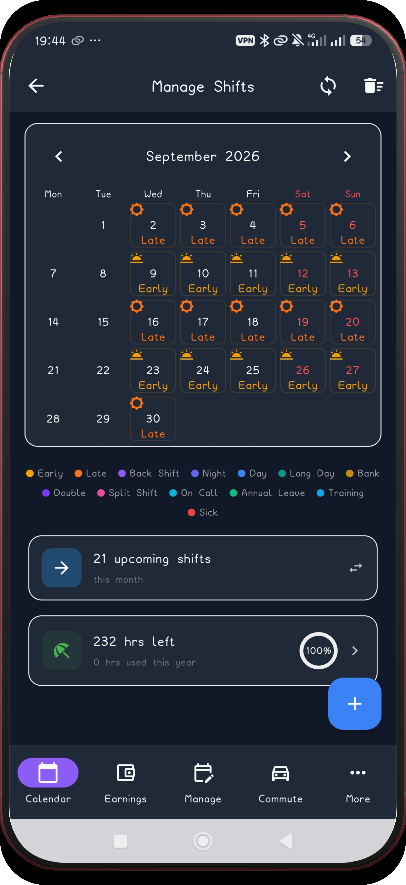 Weekly Alternating screen 17