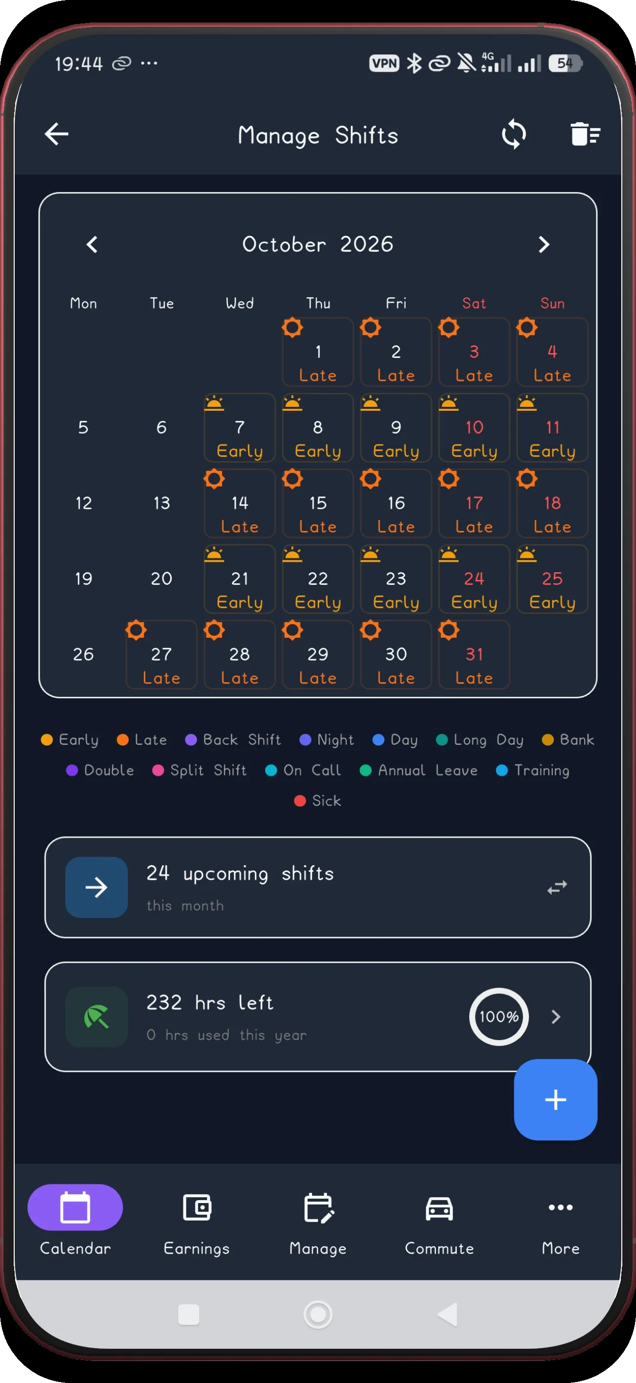 Weekly Alternating screen 18