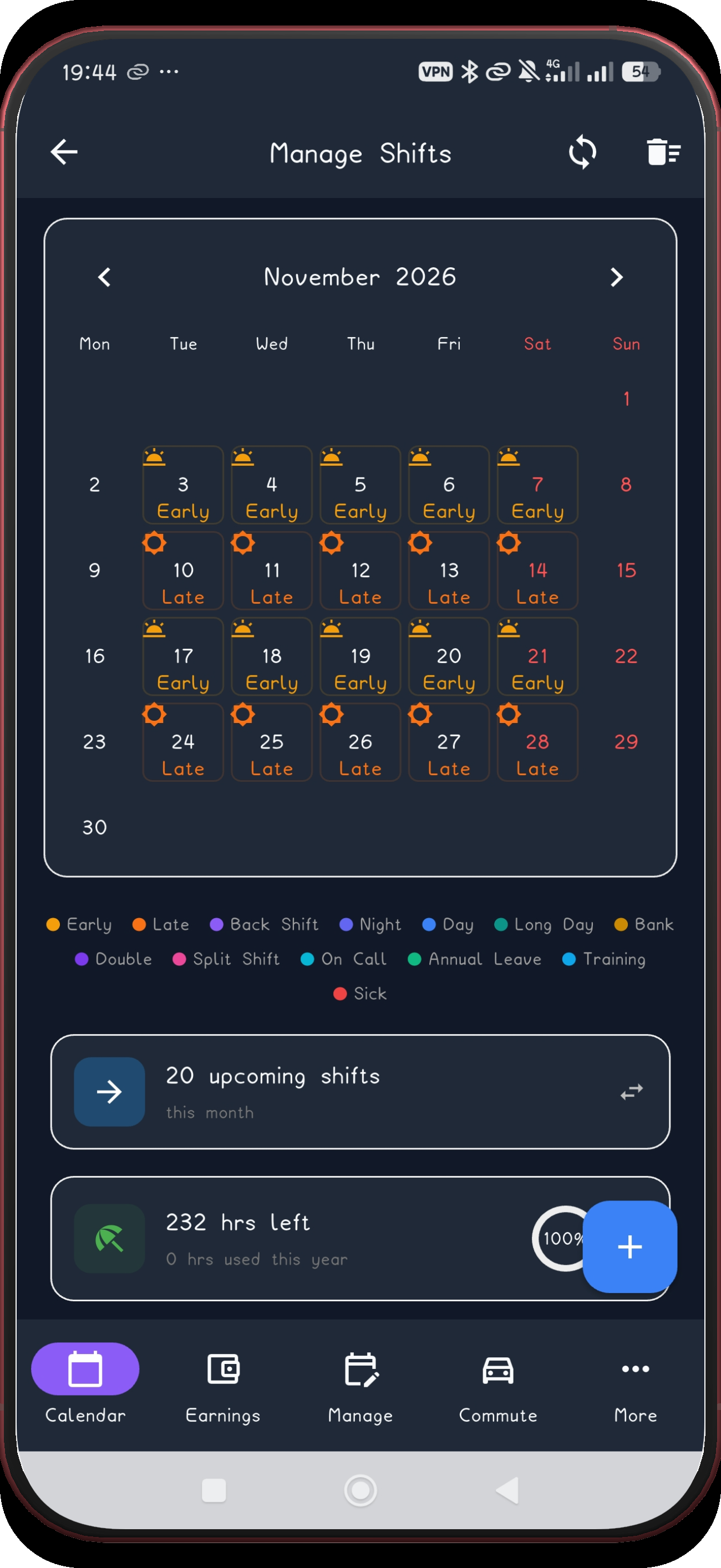 Weekly Alternating screen 19