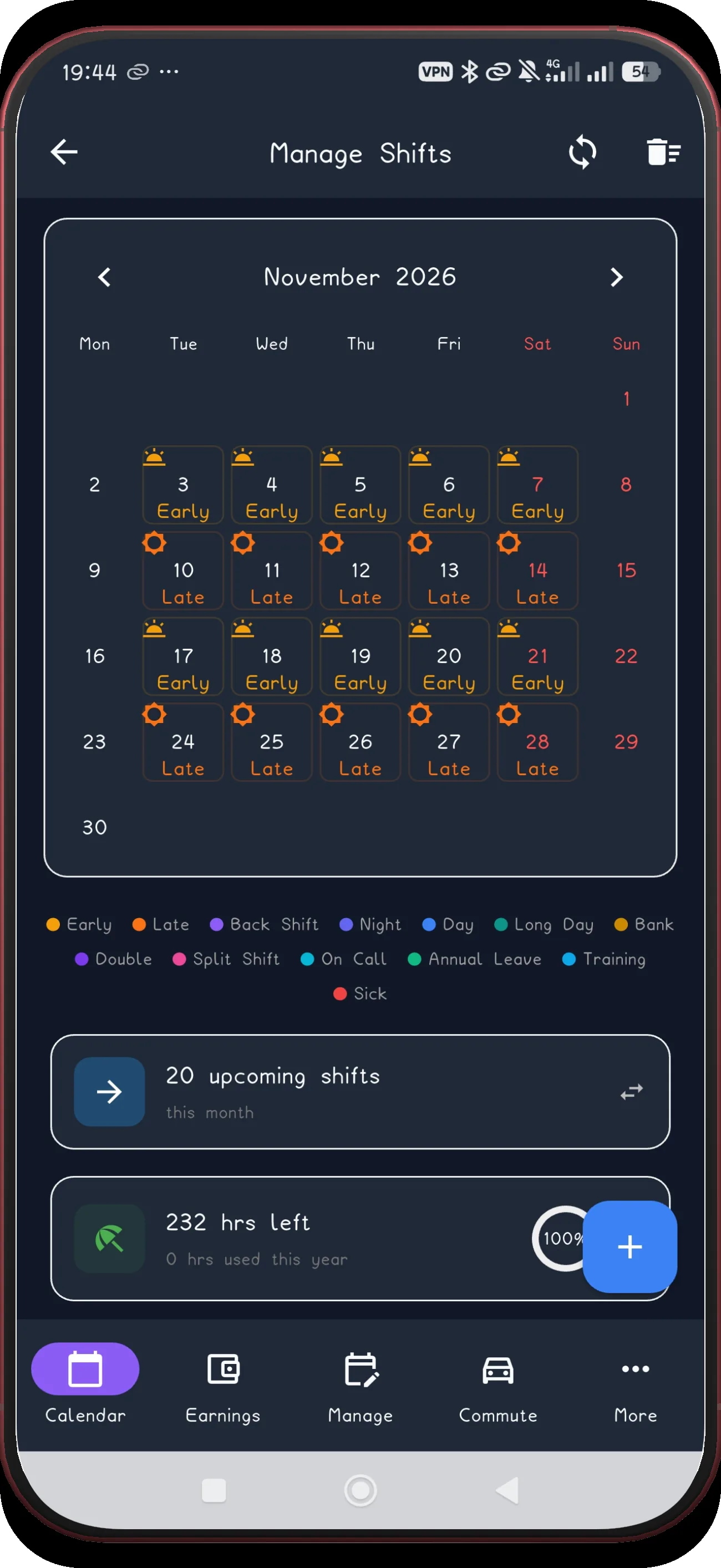 Weekly Alternating screen 19