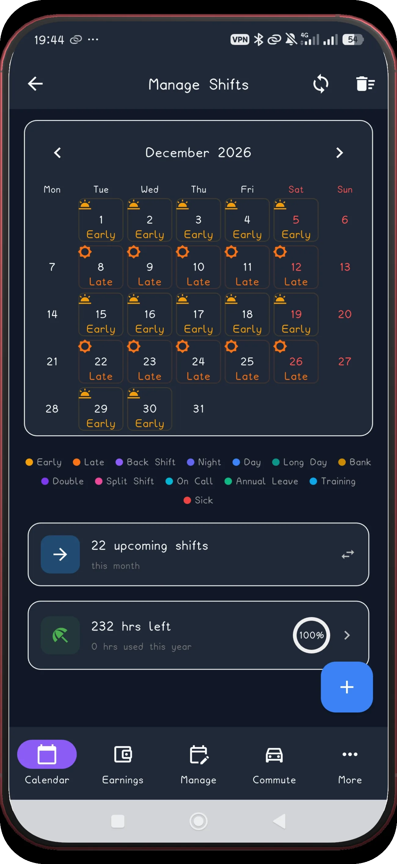 Weekly Alternating screen 20
