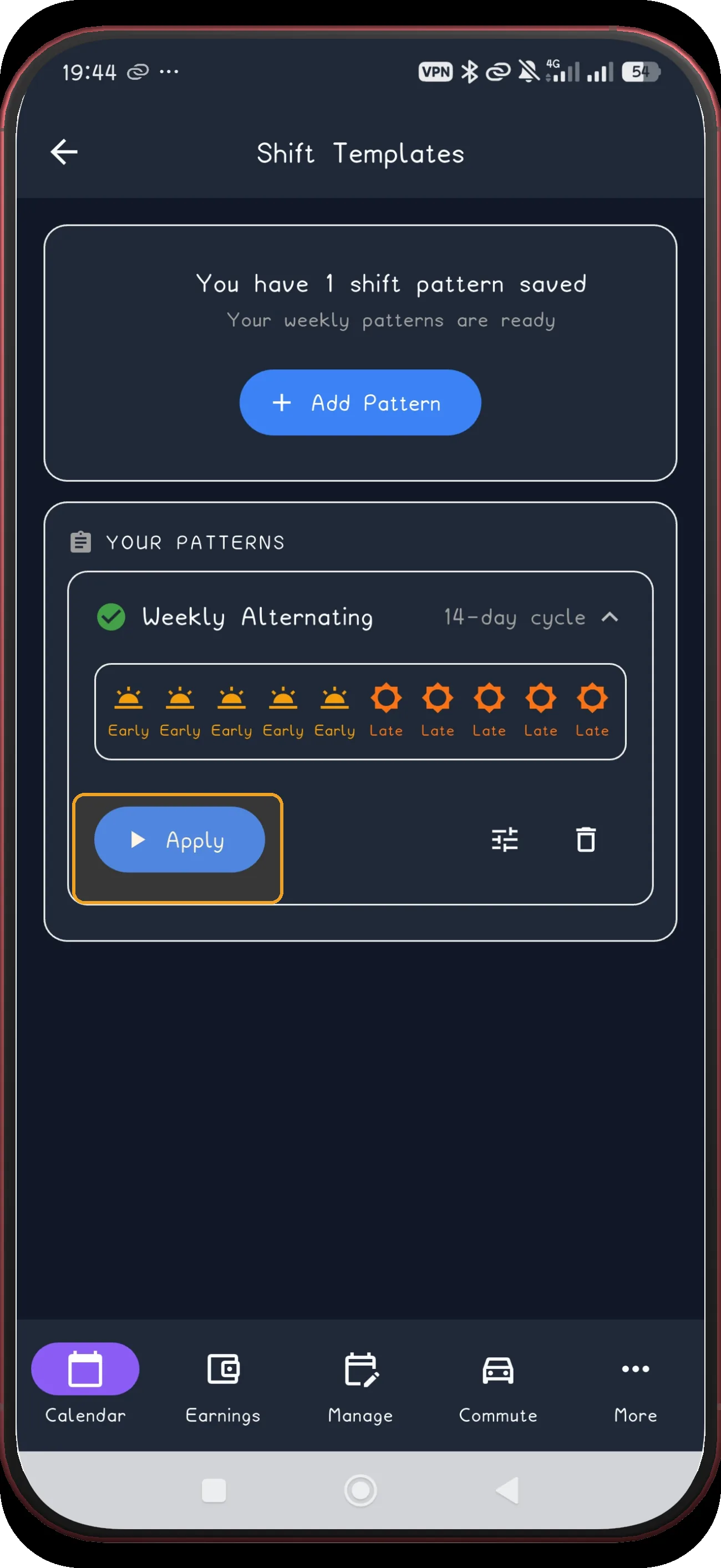 Weekly Alternating screen 22